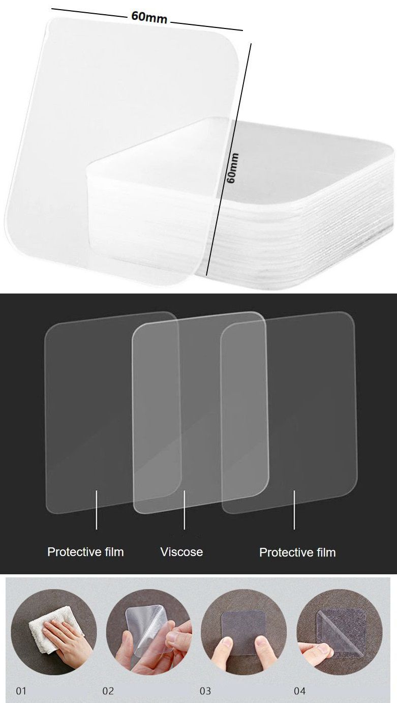 Adhesivo Transparente 60x60mm